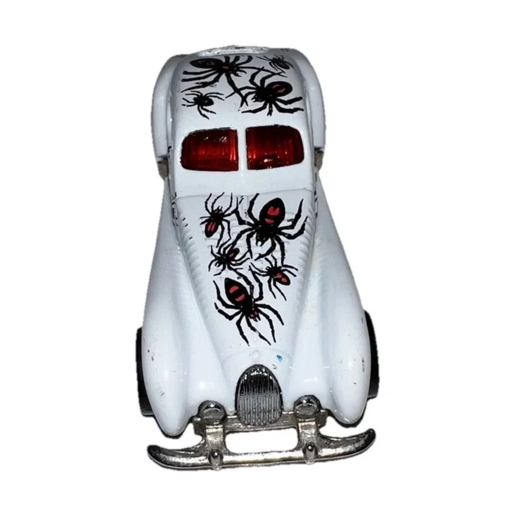 (J1/2)HOT WHEELS - TATTOO MACHINES - SPIDERIDER - 1992 VINTAGE CAR - BLACK WIDOW